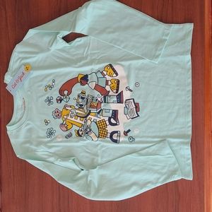 New with tags!  Cat & Jack Kids Medium mint green robotics long sleeve Tshirt